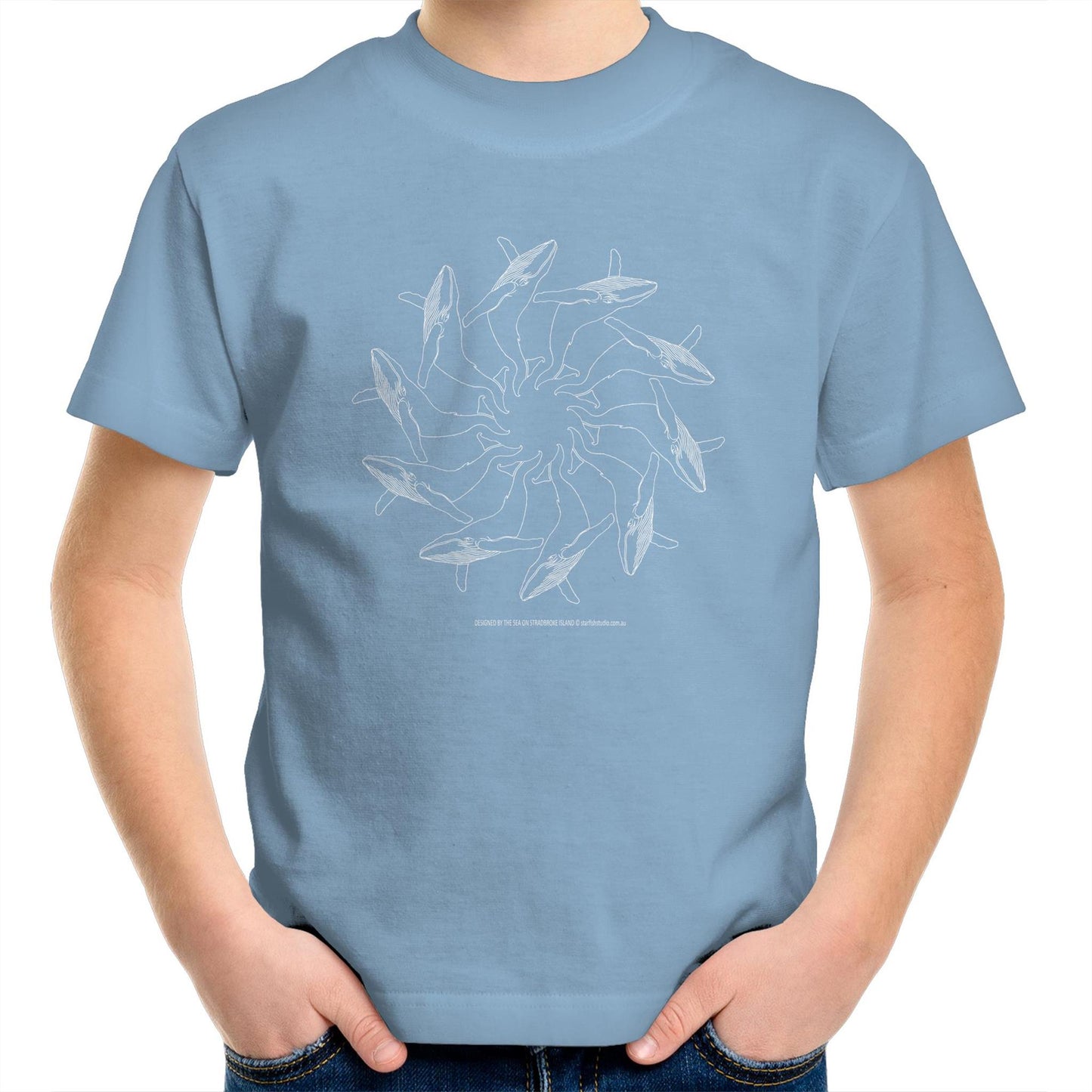 Printed to order- Kids WHALE SPIRAL T-Shirt