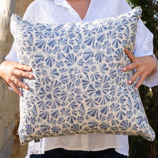 Linen Cushion Cover - Pacific - Shells