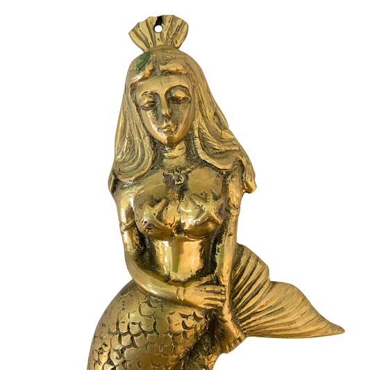 Large mermaid Brass hook Face