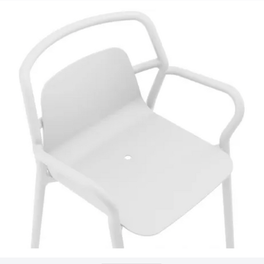 Outdoor Stackable Chair - White Set of 4