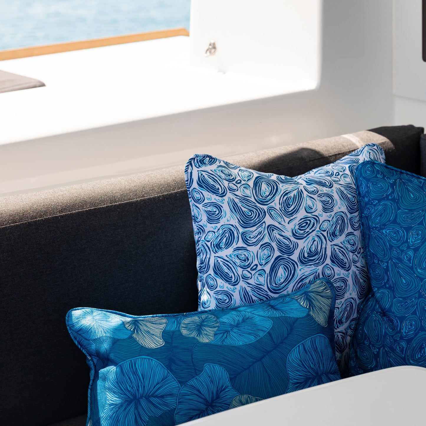 Seascape Coral Coast 2 Cushion – Outdoor Coastal by Jess Scott