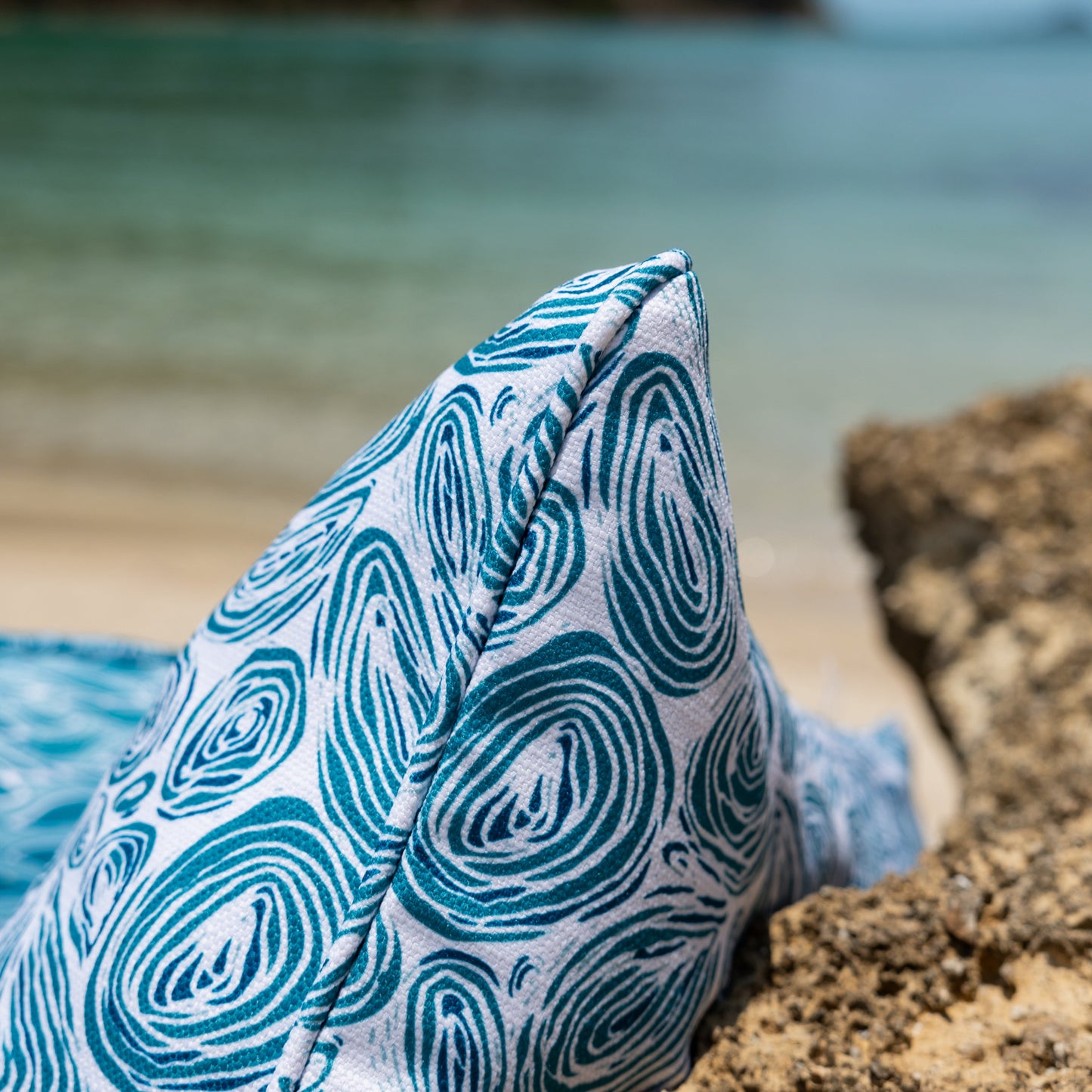 Seascape Eddies Reef Cushion – Outdoor Coastal by Jess Scott