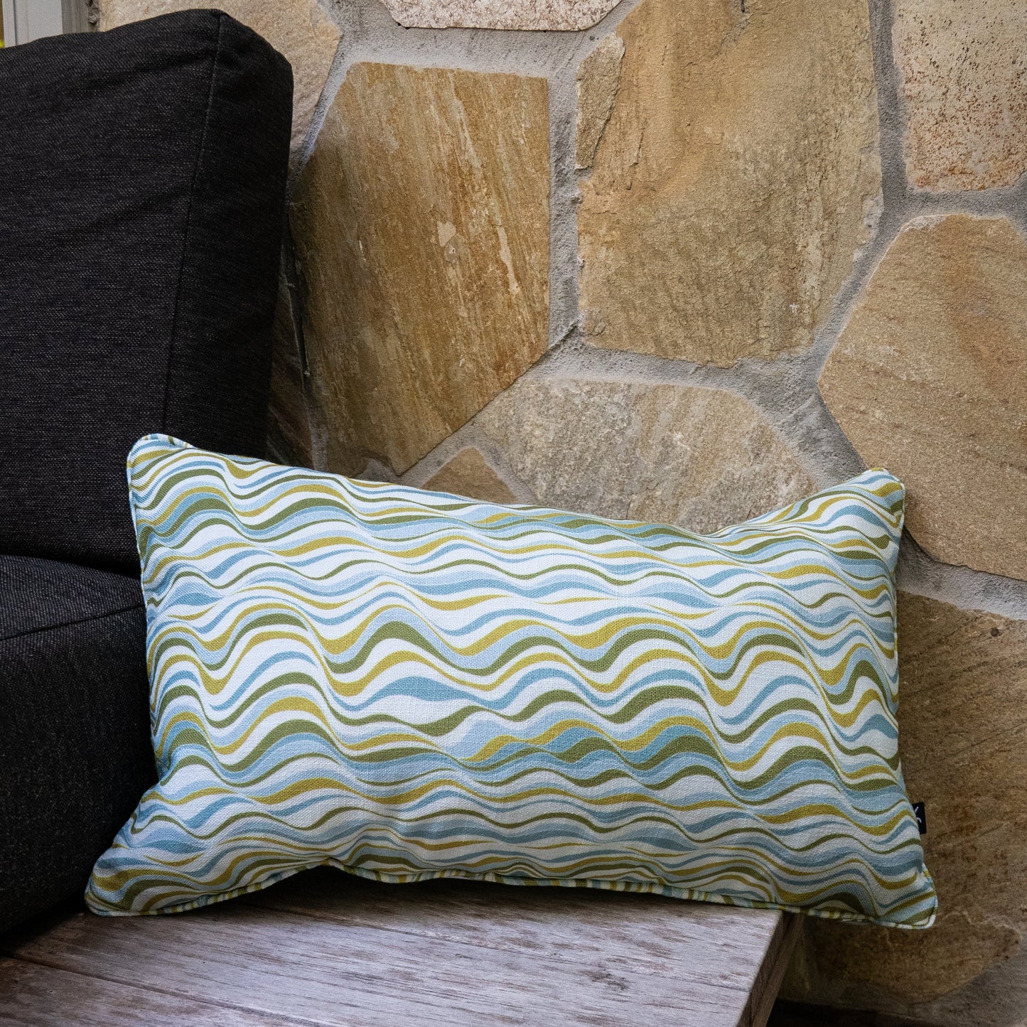 Outdoor / Indoor Cushion Cover - Straddie Stripe - Mangrove