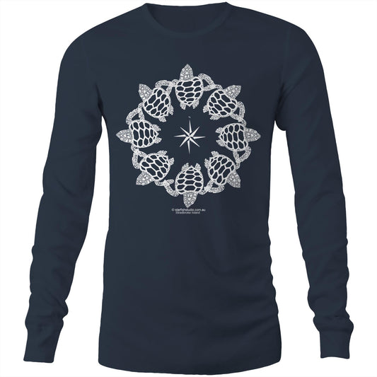 Printed to order- Unisex TURTLE CIRCLE - Long Sleeve T-Shirt