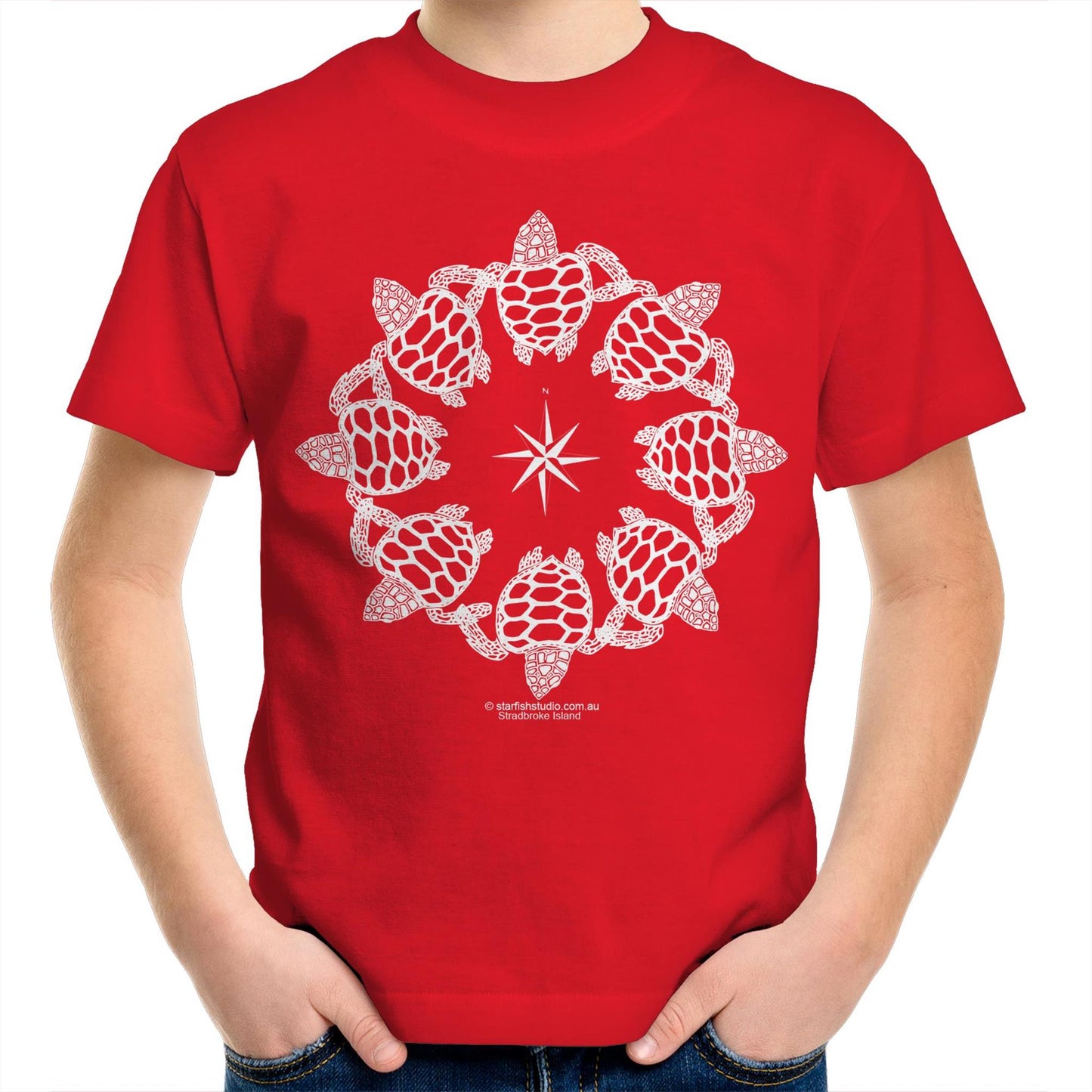 Printed to order- Kids TURTLE CIRCLE T-Shirt