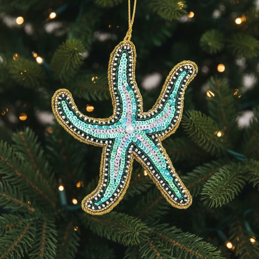 BEADED & SEQUINNED CHRISTMAS ORNAMENTS