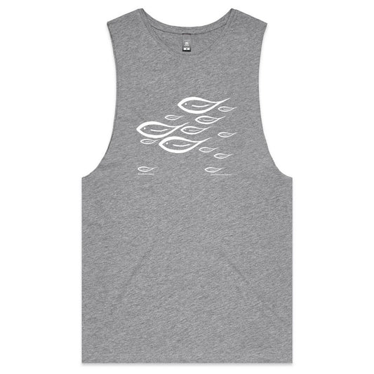 CUSTOM Mens Tank FISH SWIMMING