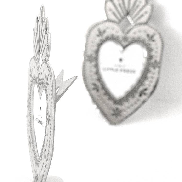 Mini Heart Frame - silver