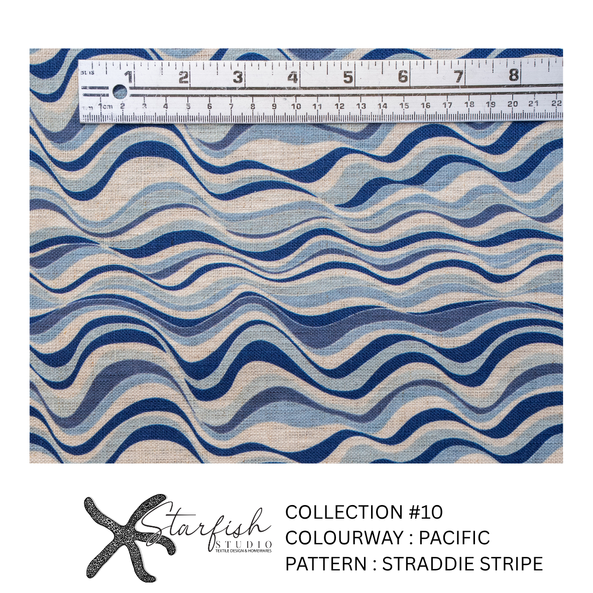 #10 Collection, Linen STRADDIE STRIPE - Meterage