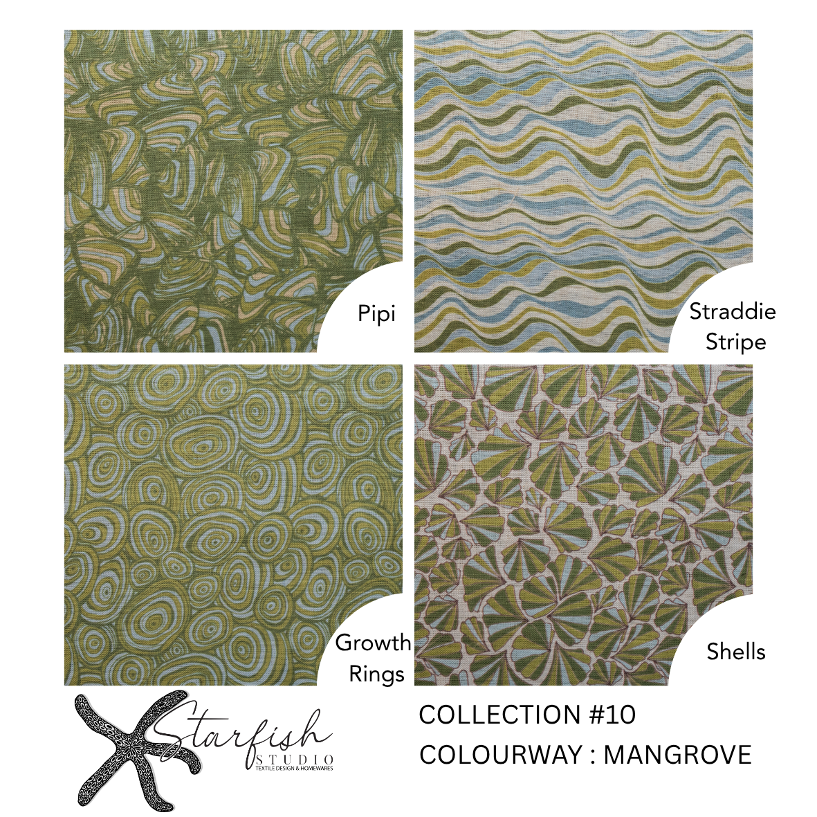 #10 Collection, Linen STRADDIE STRIPE - Meterage