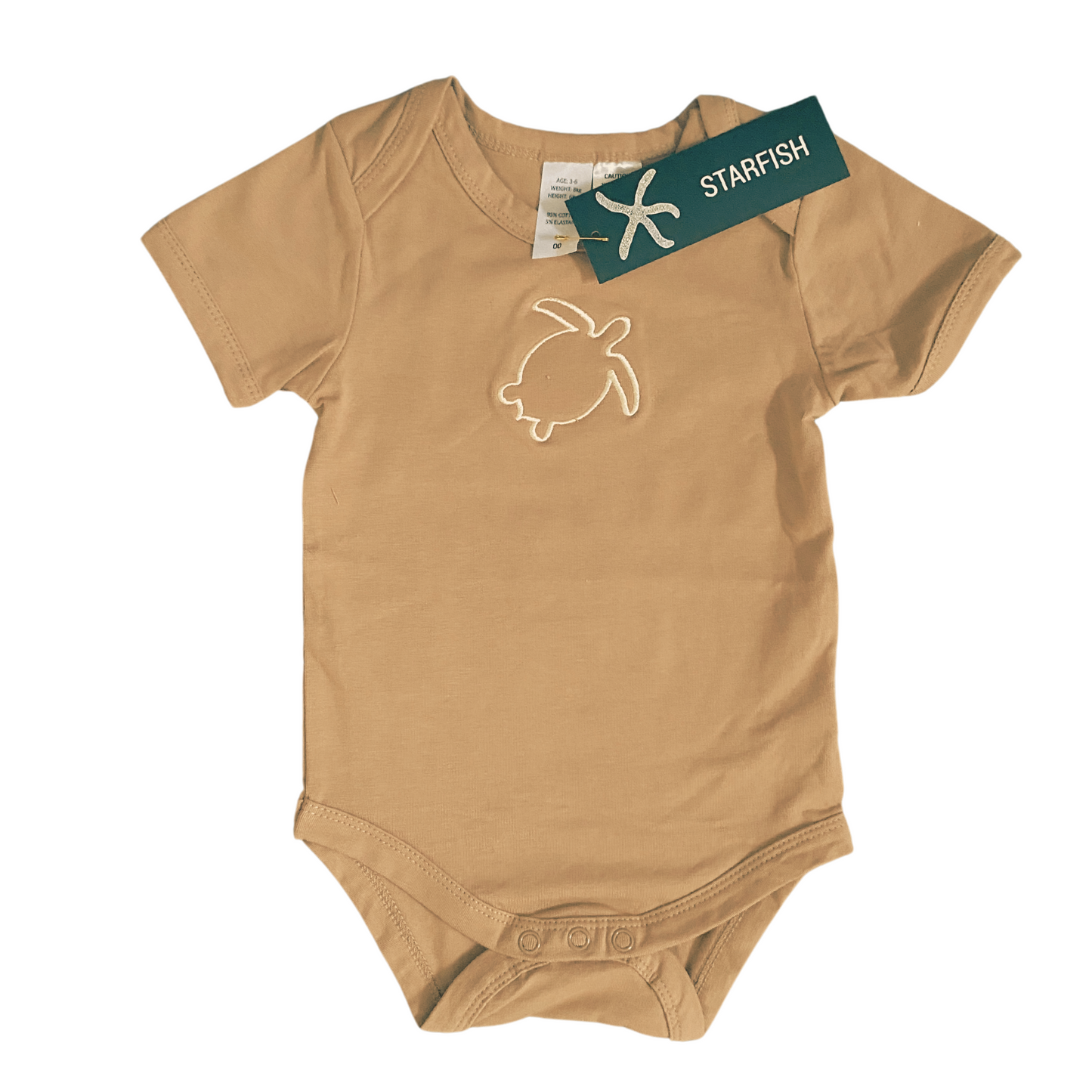 Turtle -  Onesie - Nutmeg + Cream