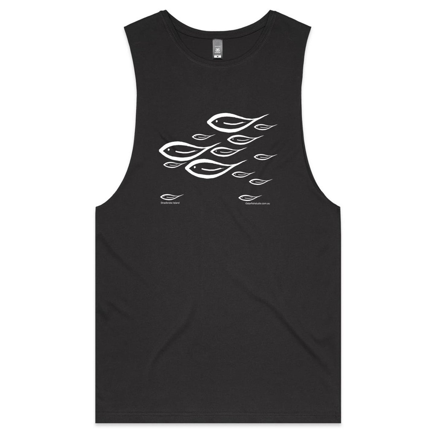 CUSTOM Mens Tank FISH SWIMMING