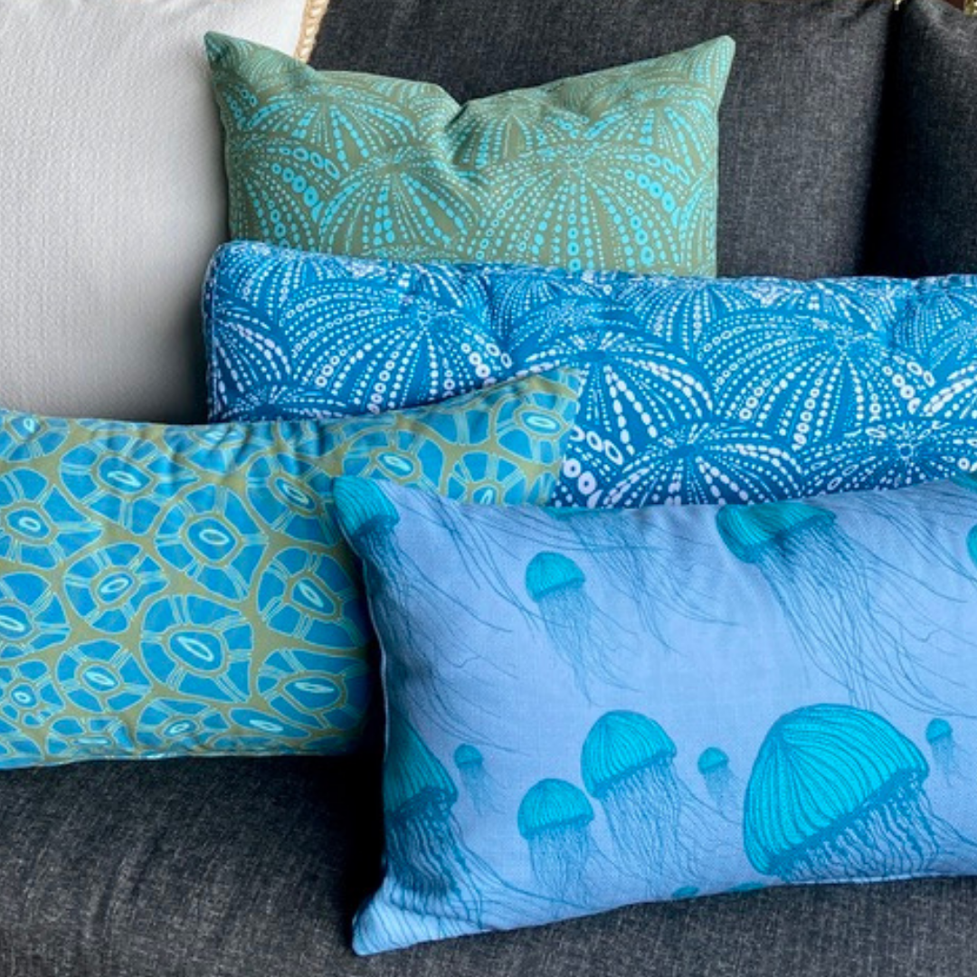 Outdoor / Indoor Cushion | Urchin - Teal