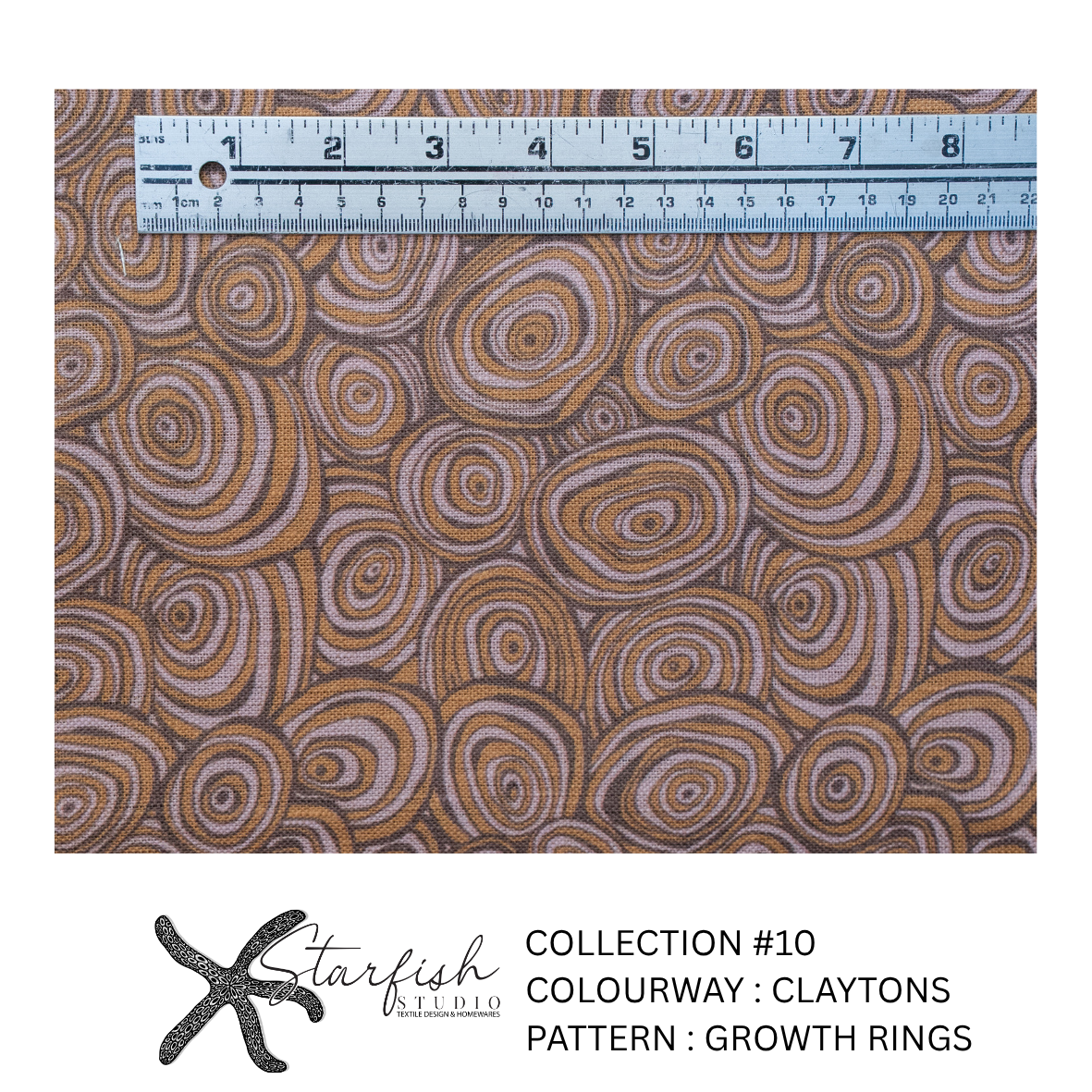 #10 Collection, Linen GROWTH RINGS - Meterage