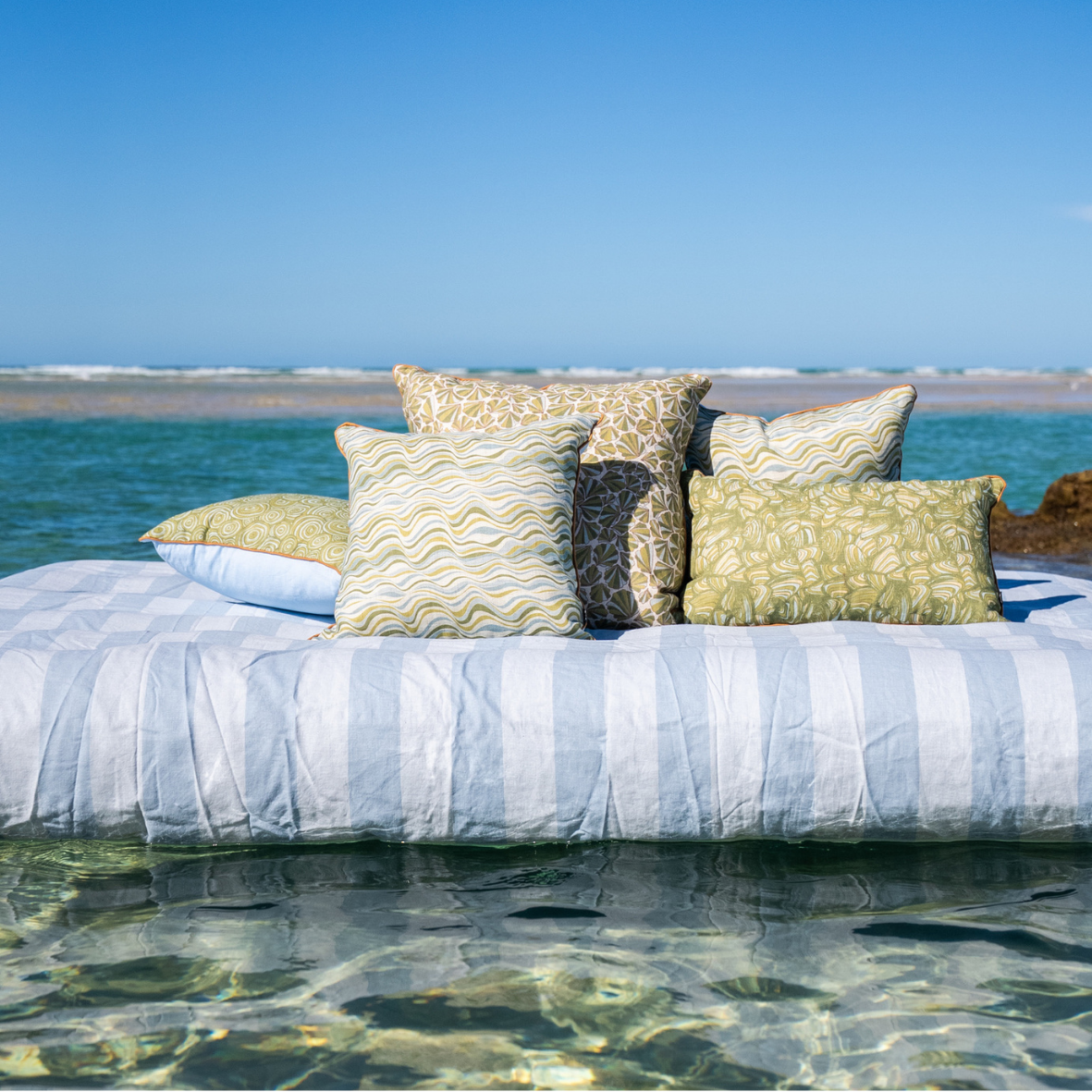 Linen Cushion Cover - Mangrove - Shells