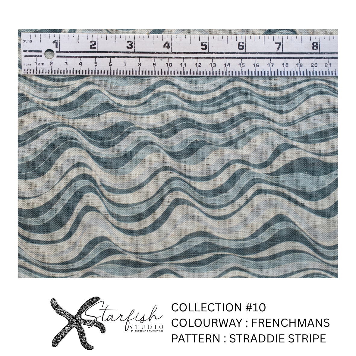 #10 Collection, Linen STRADDIE STRIPE - Meterage