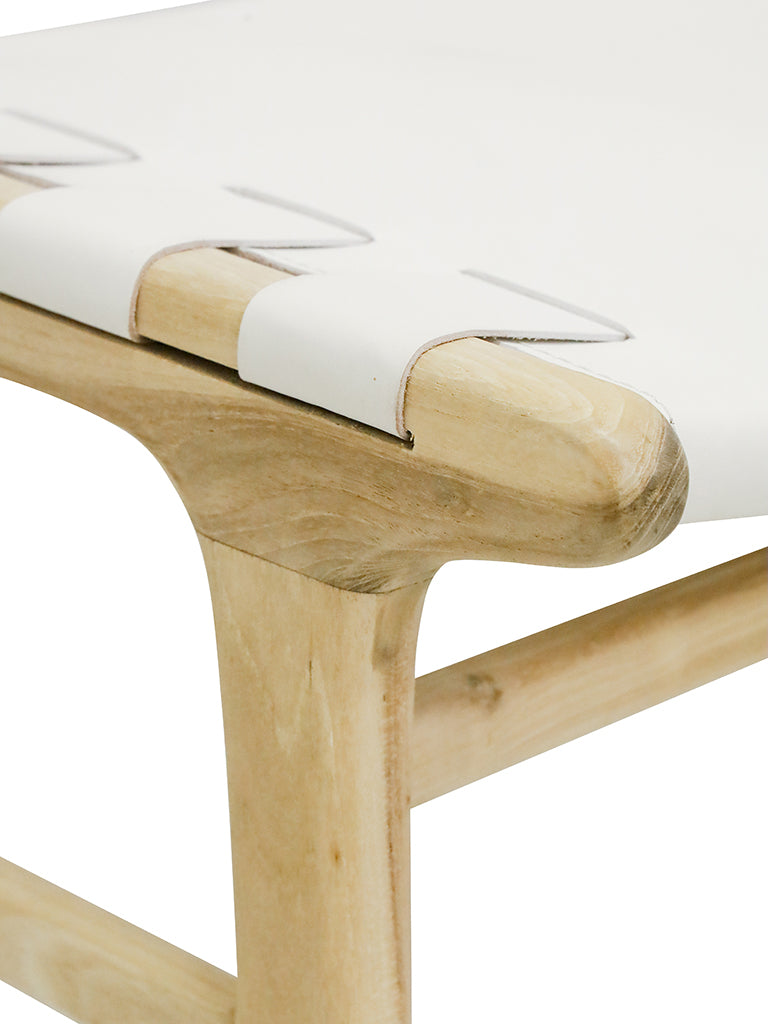 TEAK CHAIR - White