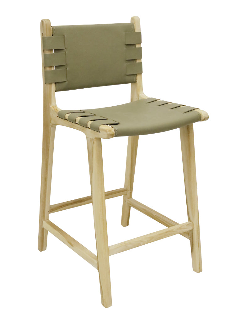 TEAK BAR STOOL - Sage