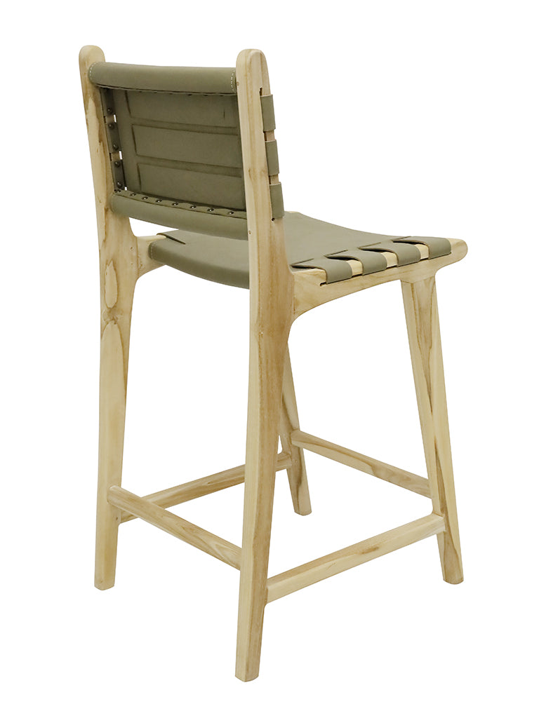 TEAK BAR STOOL - Sage