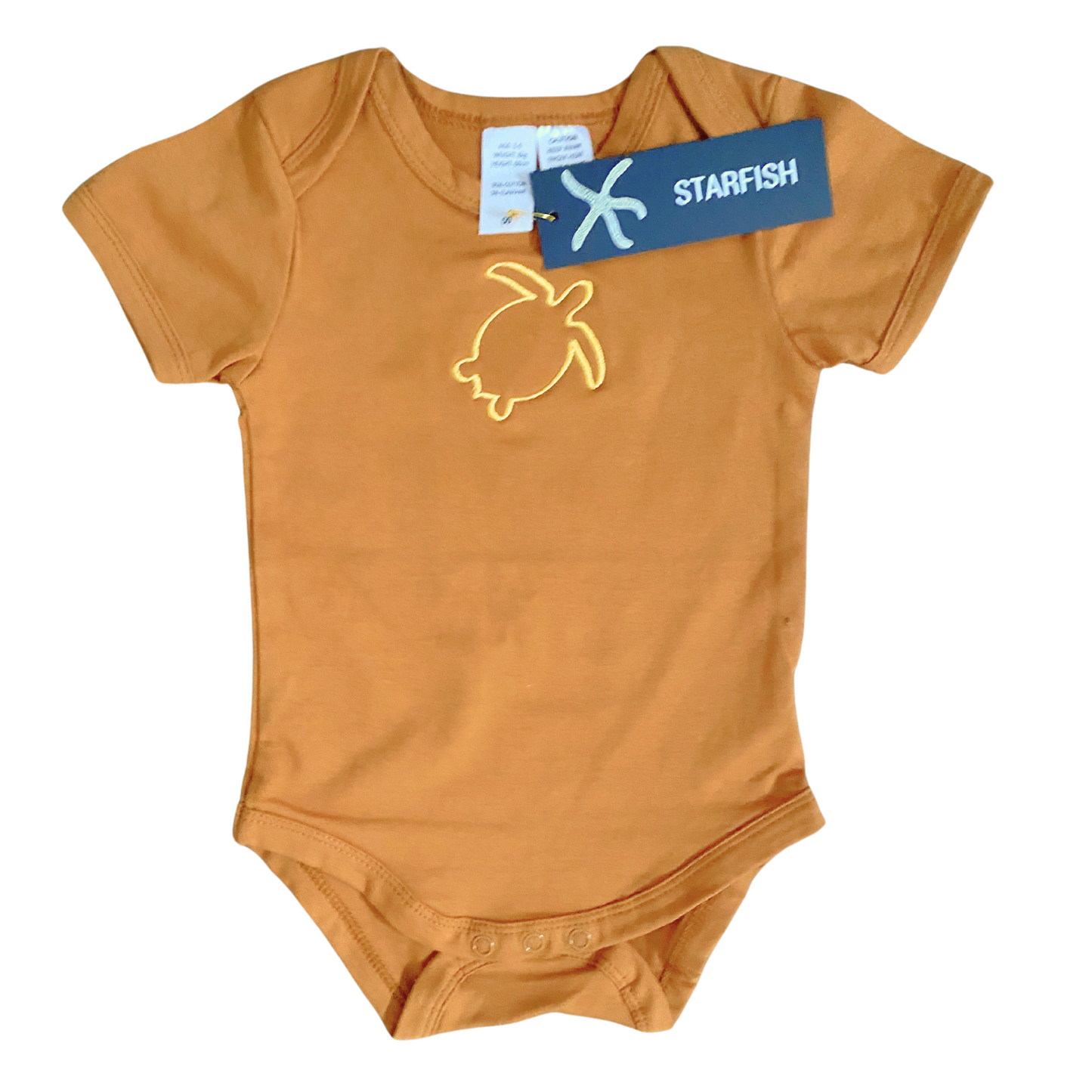 Turtle - Onesie - Mustard + Orange