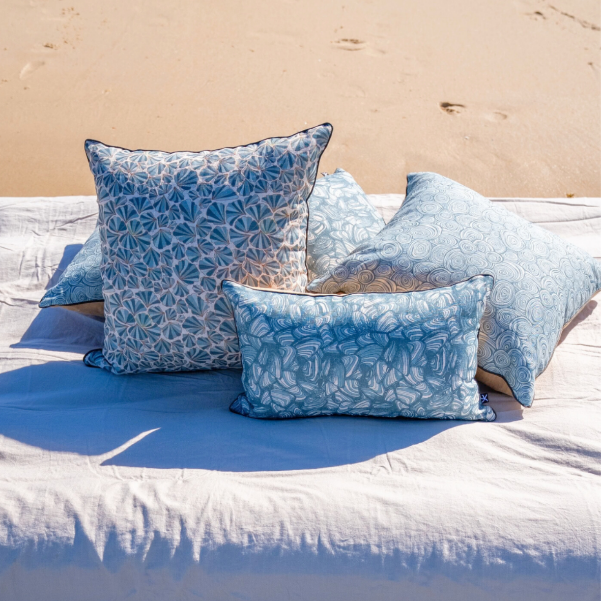 Linen Cushion Cover - Frenchmans - Shells