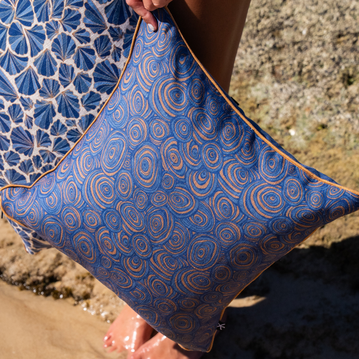 Linen Cushion Cover - Mariner - Growth Rings