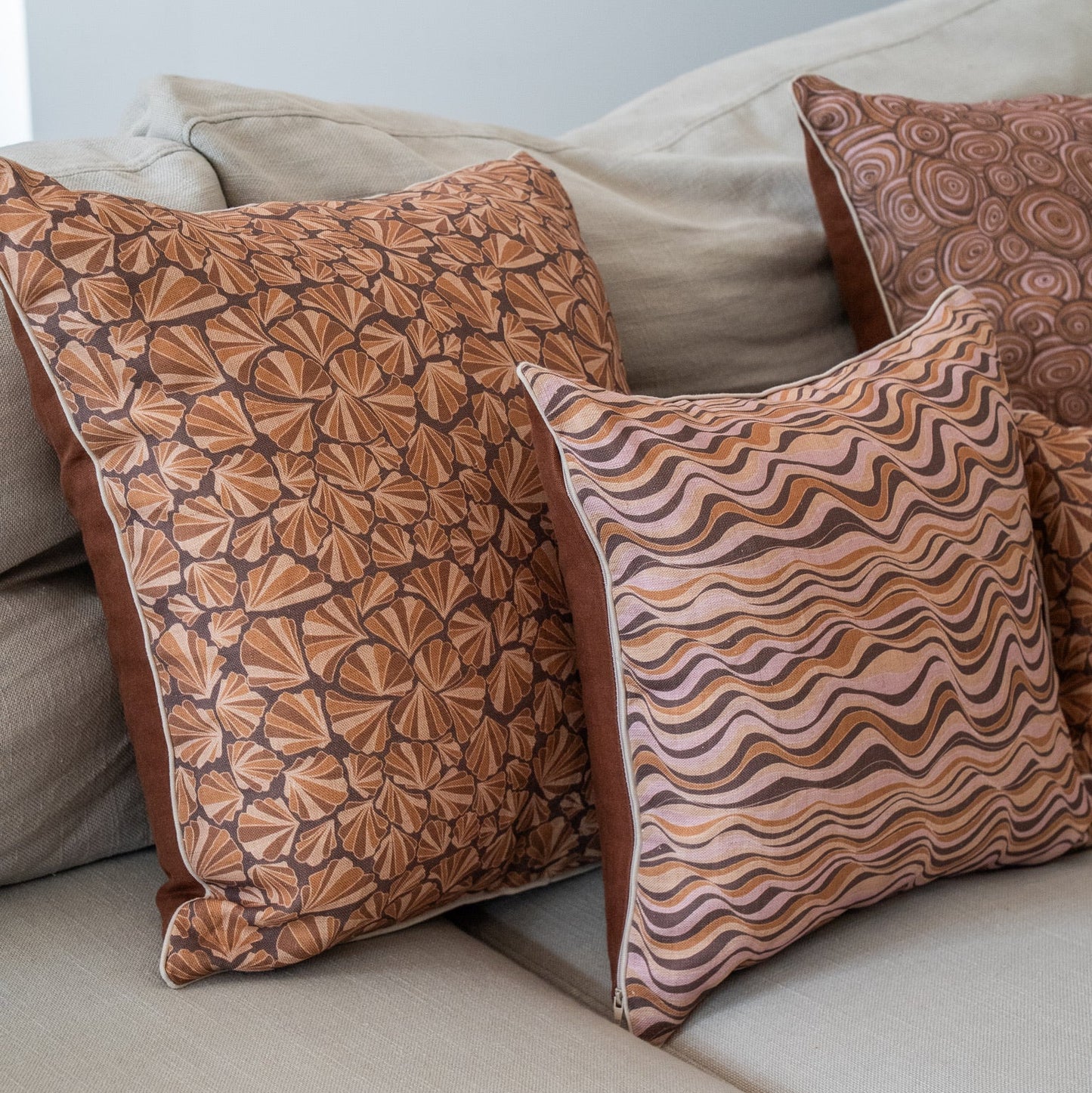 Linen Cushion Cover - Claytons - Straddie Stripe
