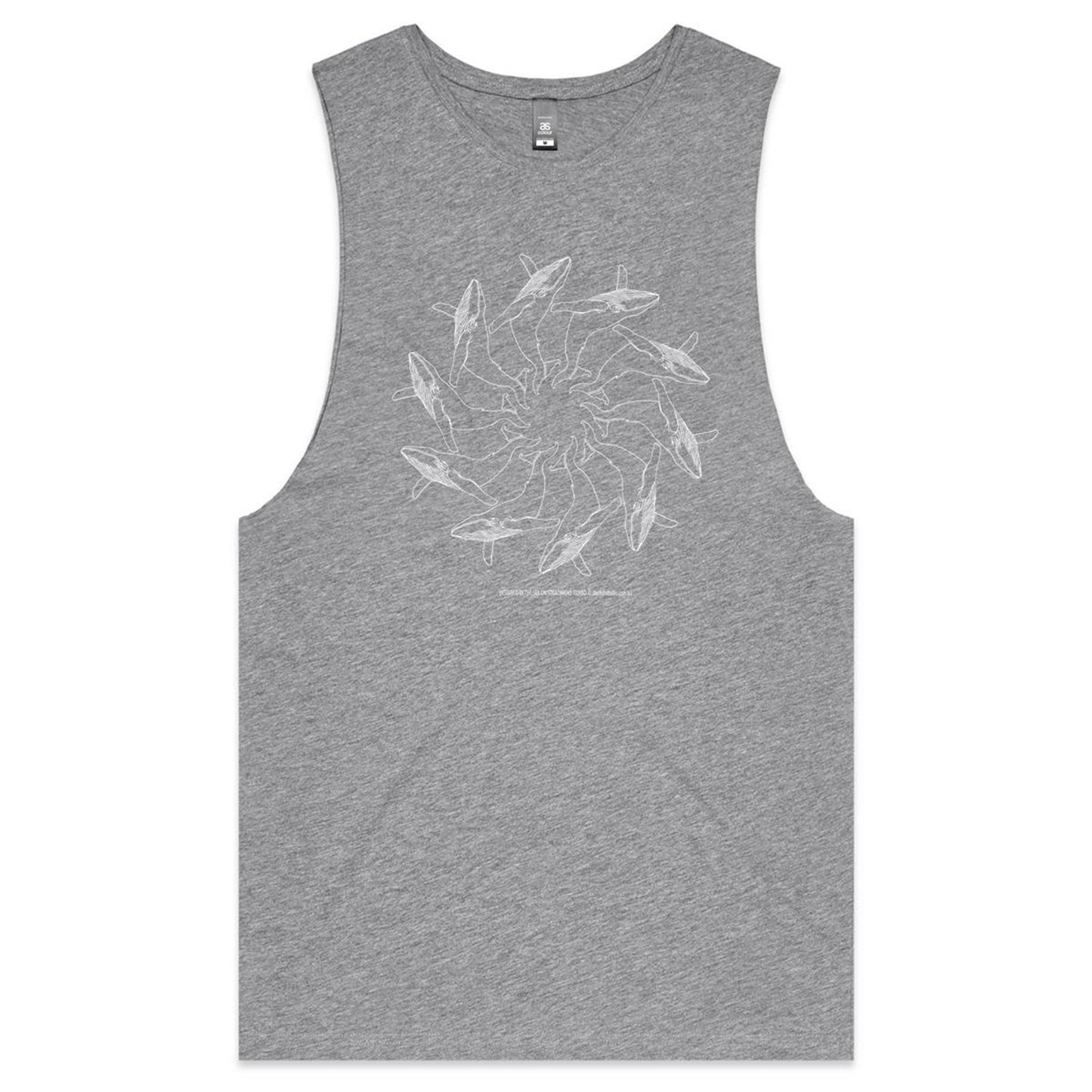 CUSTOM  Mens Tank WHALE SPIRAL