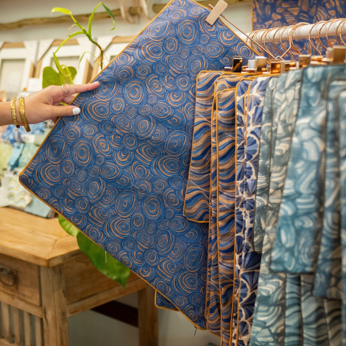 Linen Cushion Cover - Mariner - Growth Rings