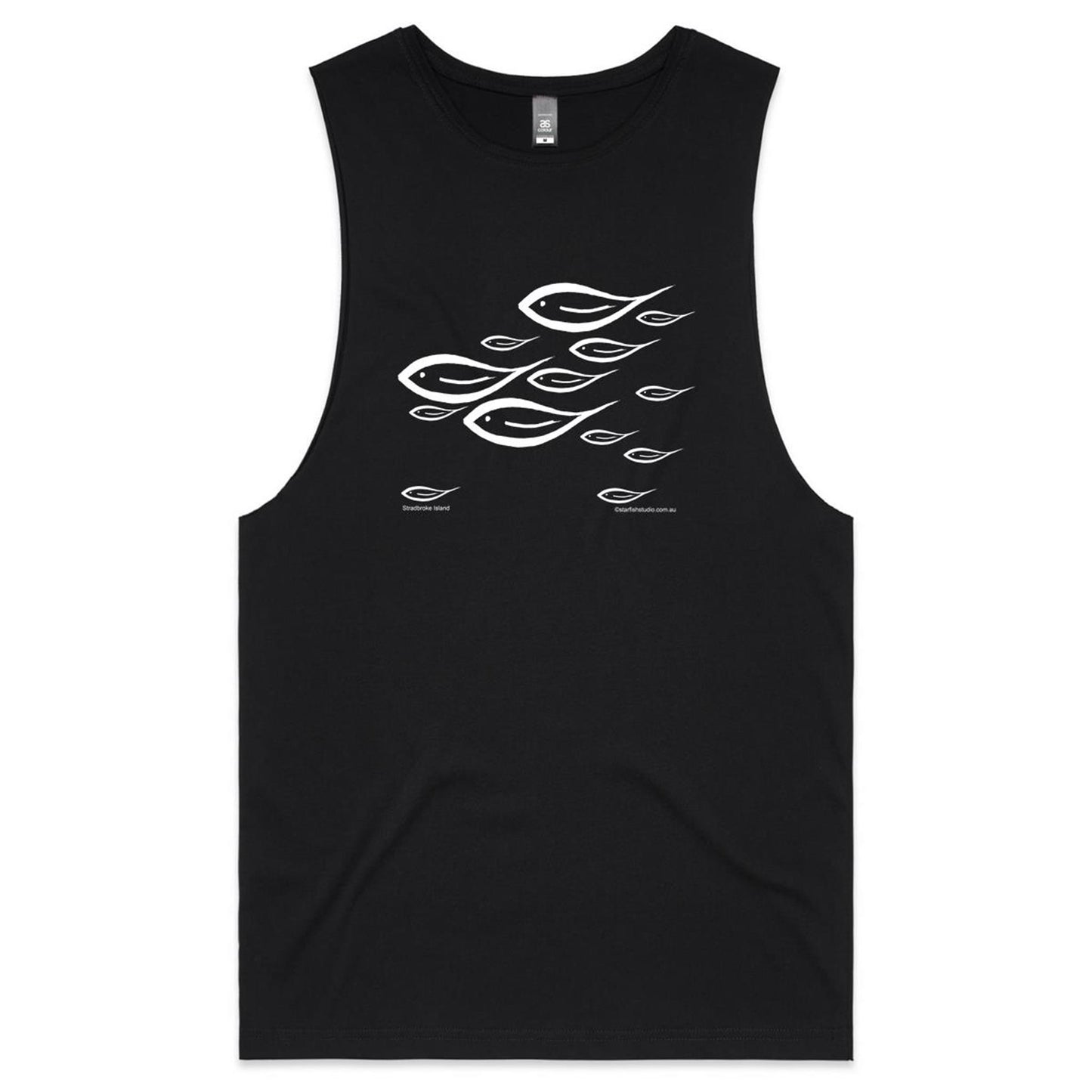 CUSTOM Mens Tank FISH SWIMMING