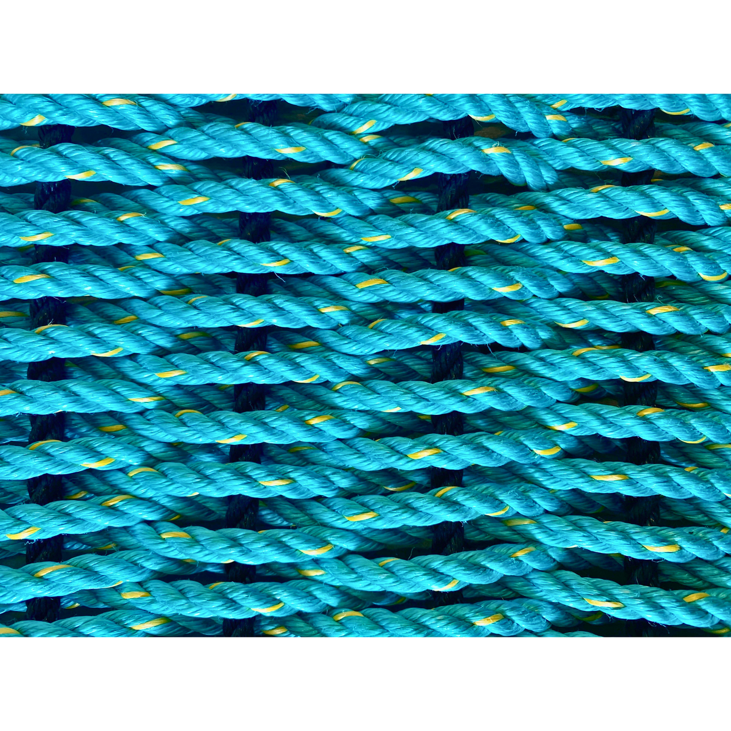 Rope Doormat AQUA + BLACK