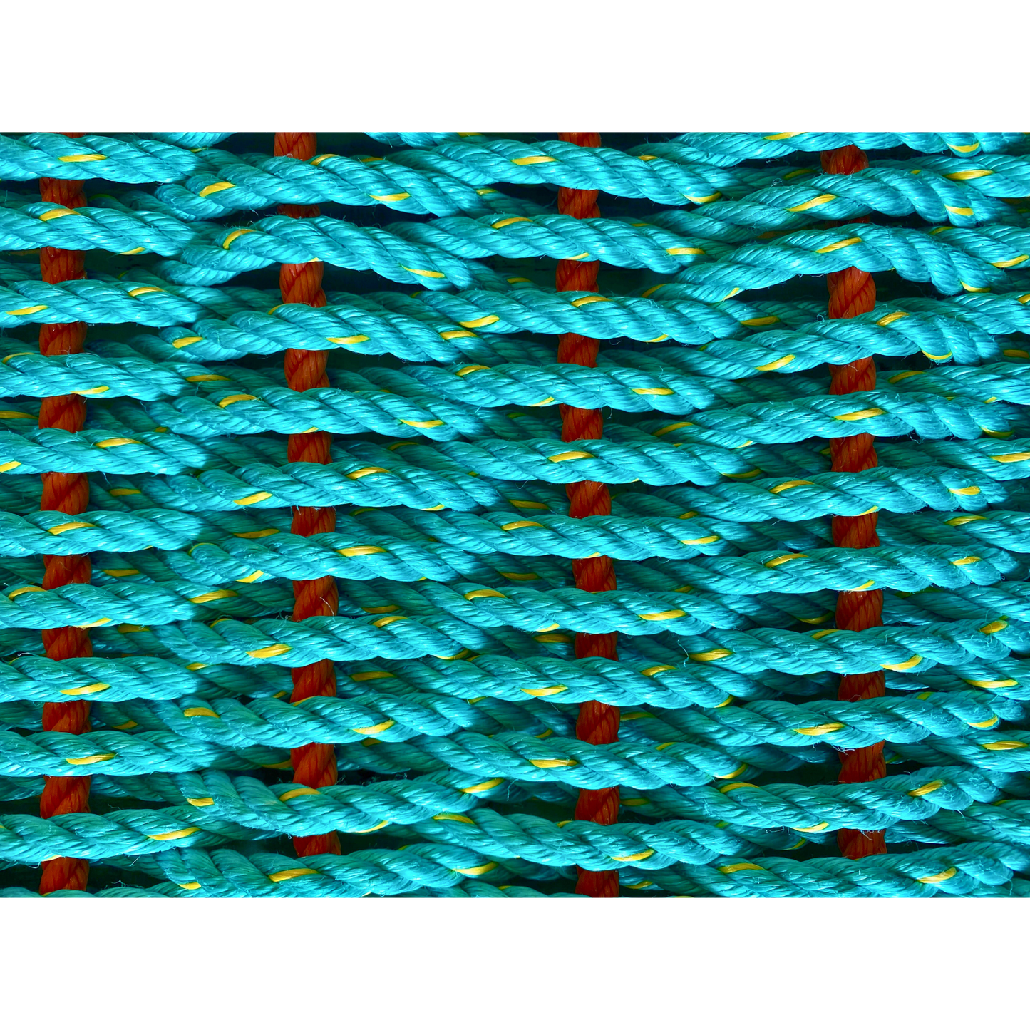 Rope Doormat AQUA + ORANGE