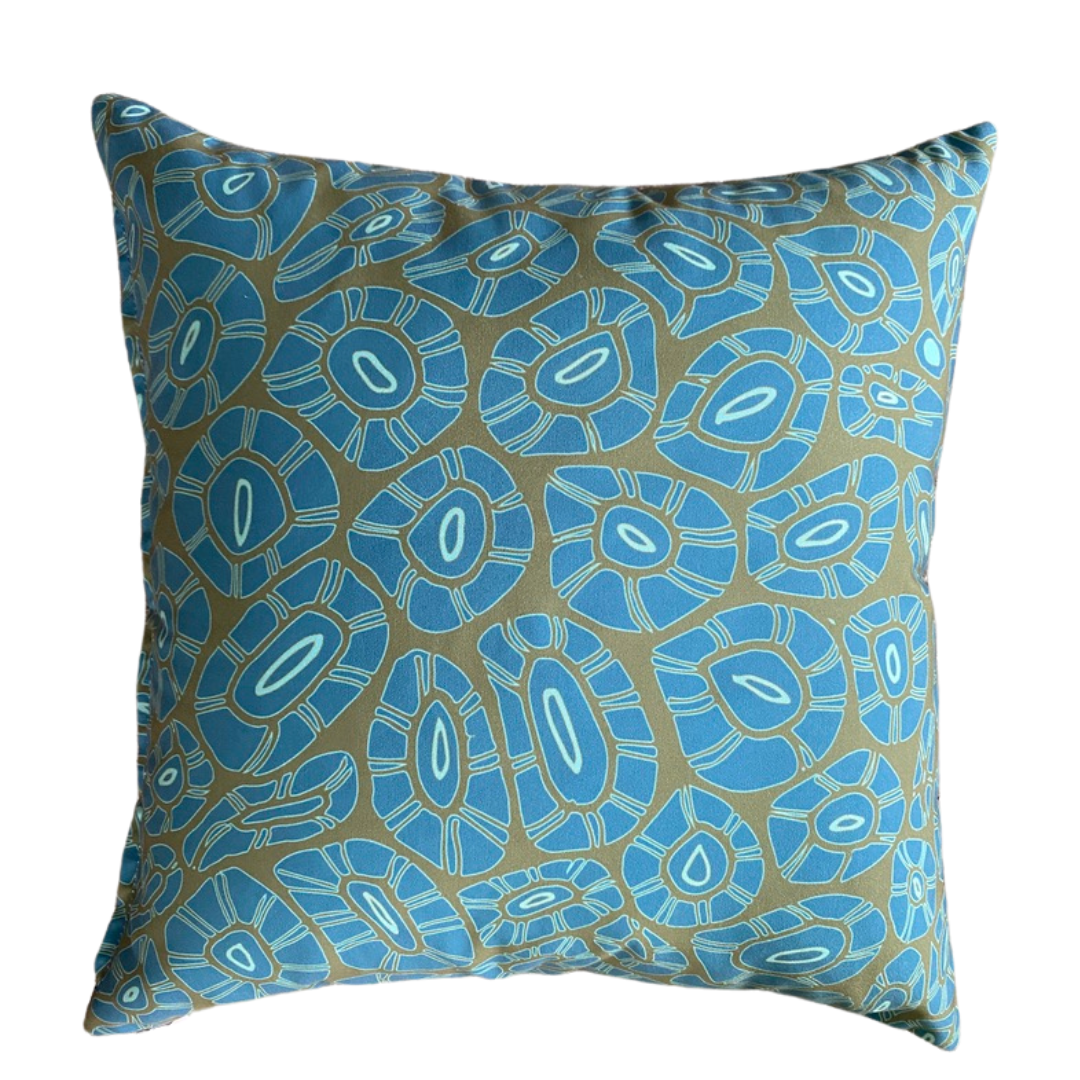 Coral Light Rockpool Cushion – Outdoor Coastal by Jess Scott