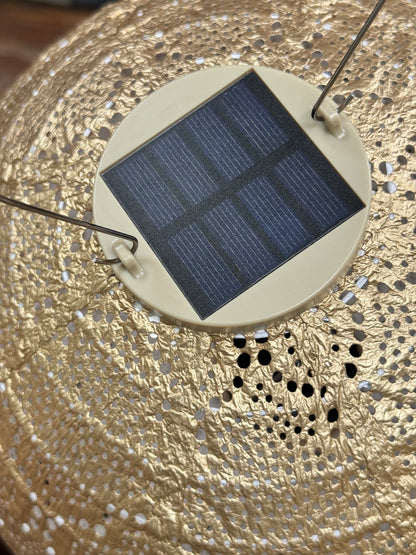 Solar Lumiz Lantern - Round Gold Bazaar