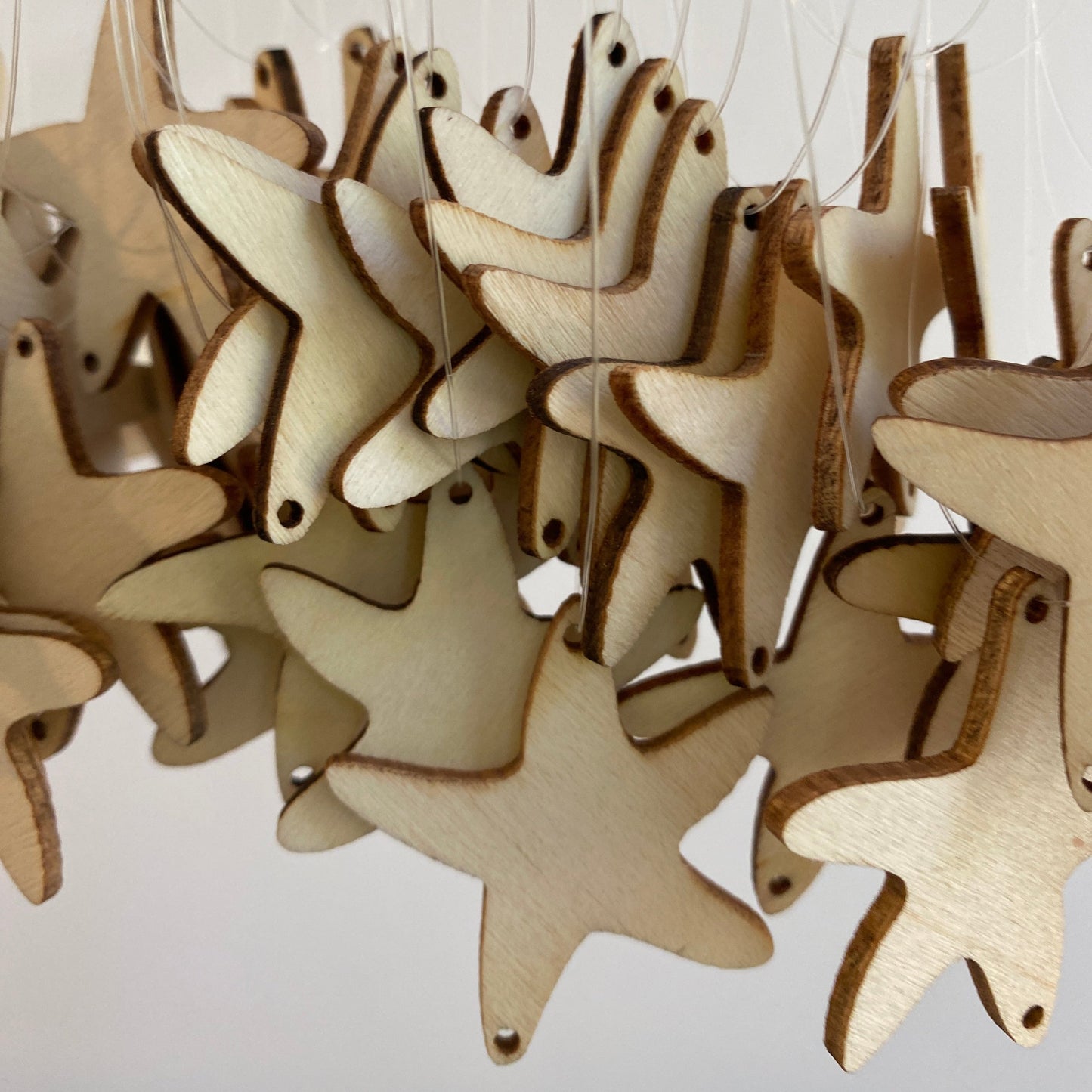 Small Timber Starfish Decoration