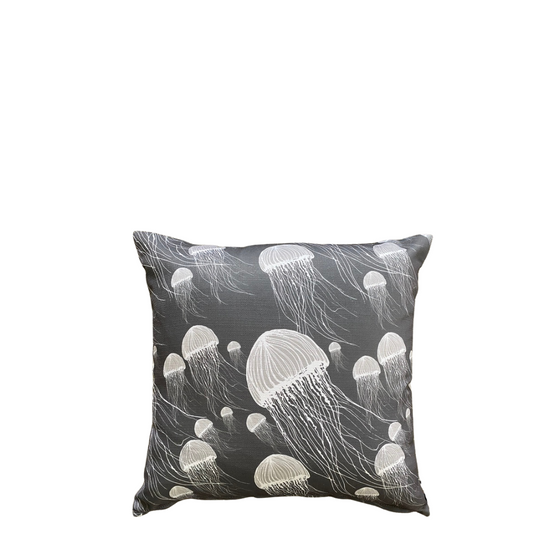 Jellyfish Driftwood Cushion – Outdoor Coastal by Jess Scott