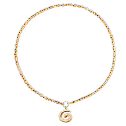 Swirl Charm Necklace -  BRIWOK