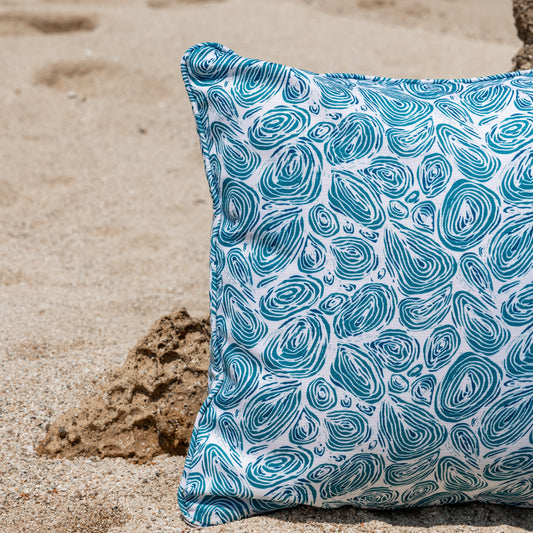 Seascape Eddies Reef Cushion – Outdoor Coastal by Jess Scott
