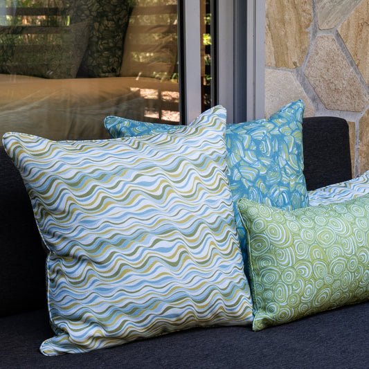 Outdoor / Indoor Cushion Cover - Straddie Stripe - Mangrove