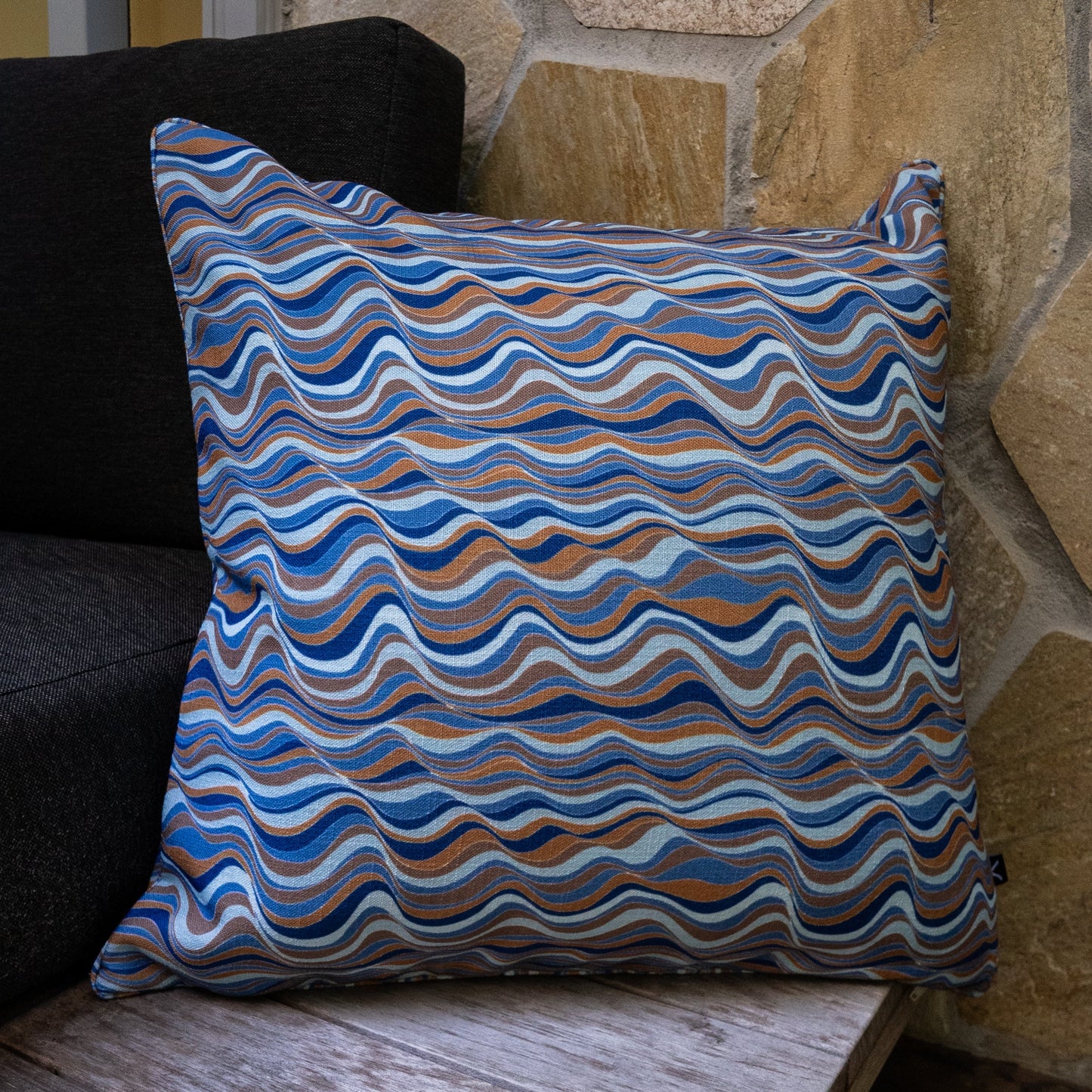 Outdoor / Indoor Cushion Cover - Straddie Stripe - Mariner