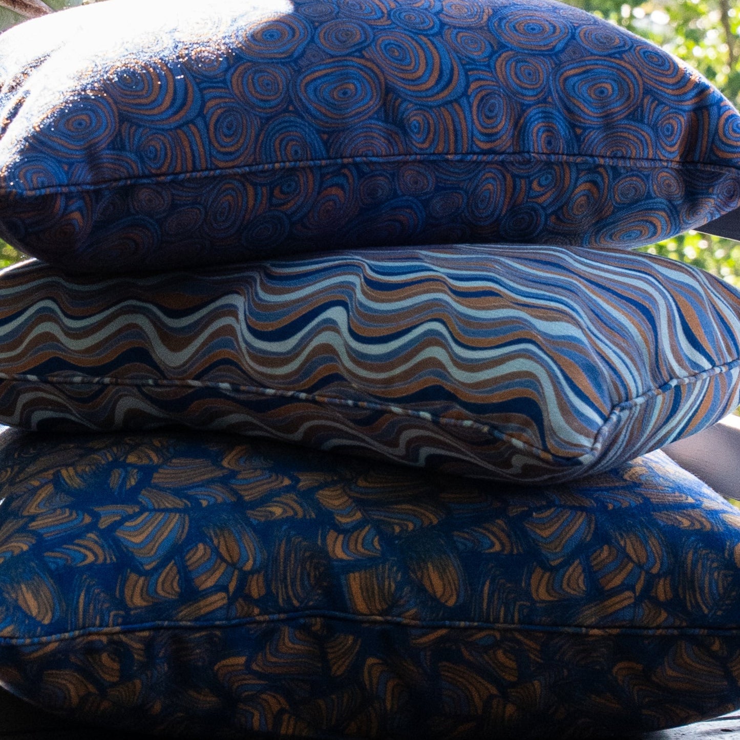 Outdoor / Indoor Cushion Cover - Growth rings - Mariner