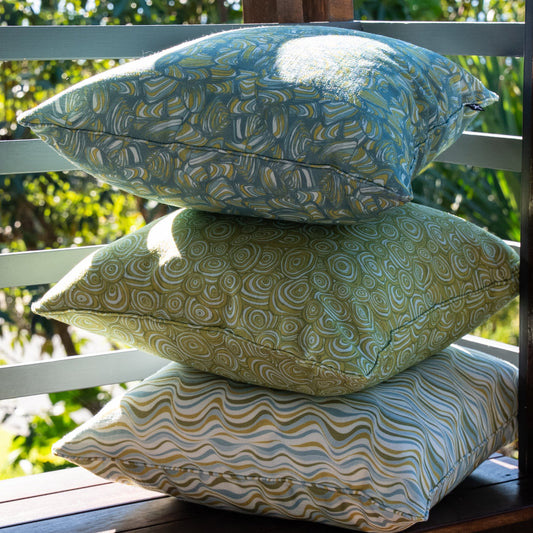 Outdoor / Indoor Cushion Cover - Straddie Stripe - Mangrove