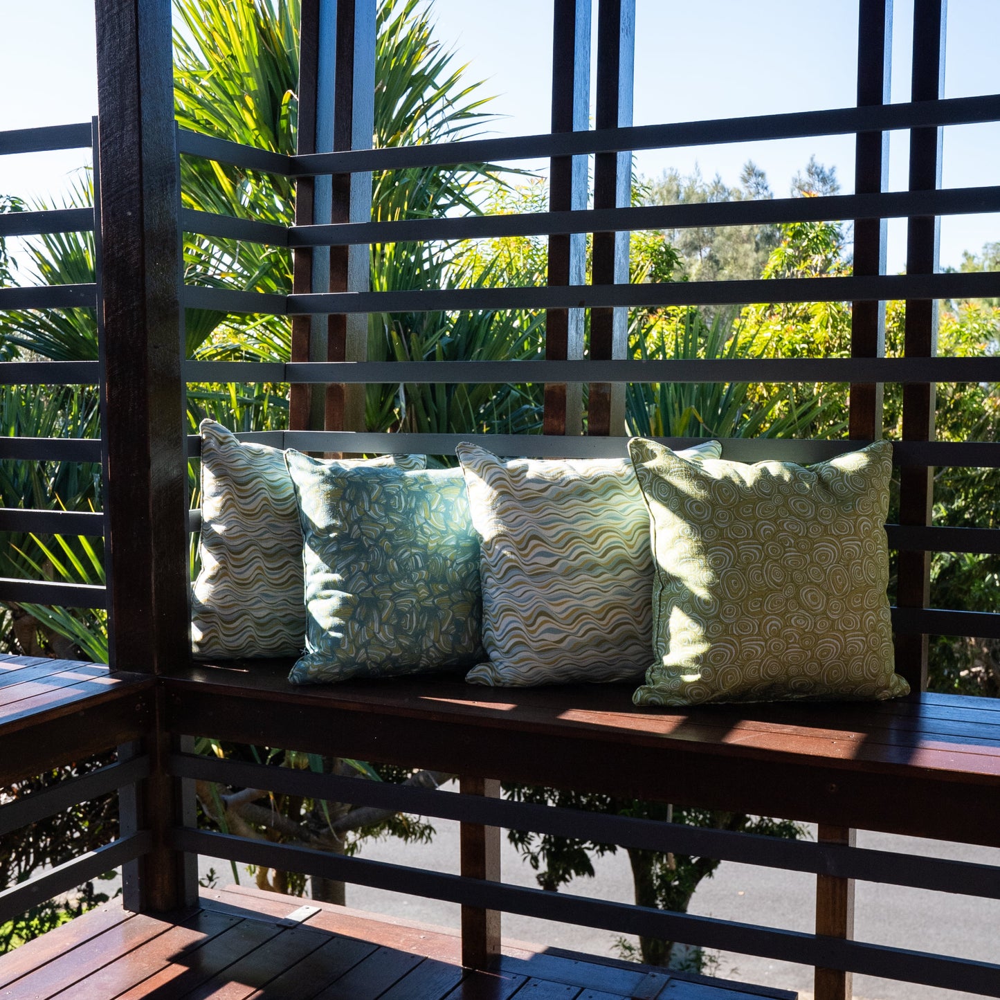 Outdoor / Indoor Cushion Cover - Growth Rings - Mangrove