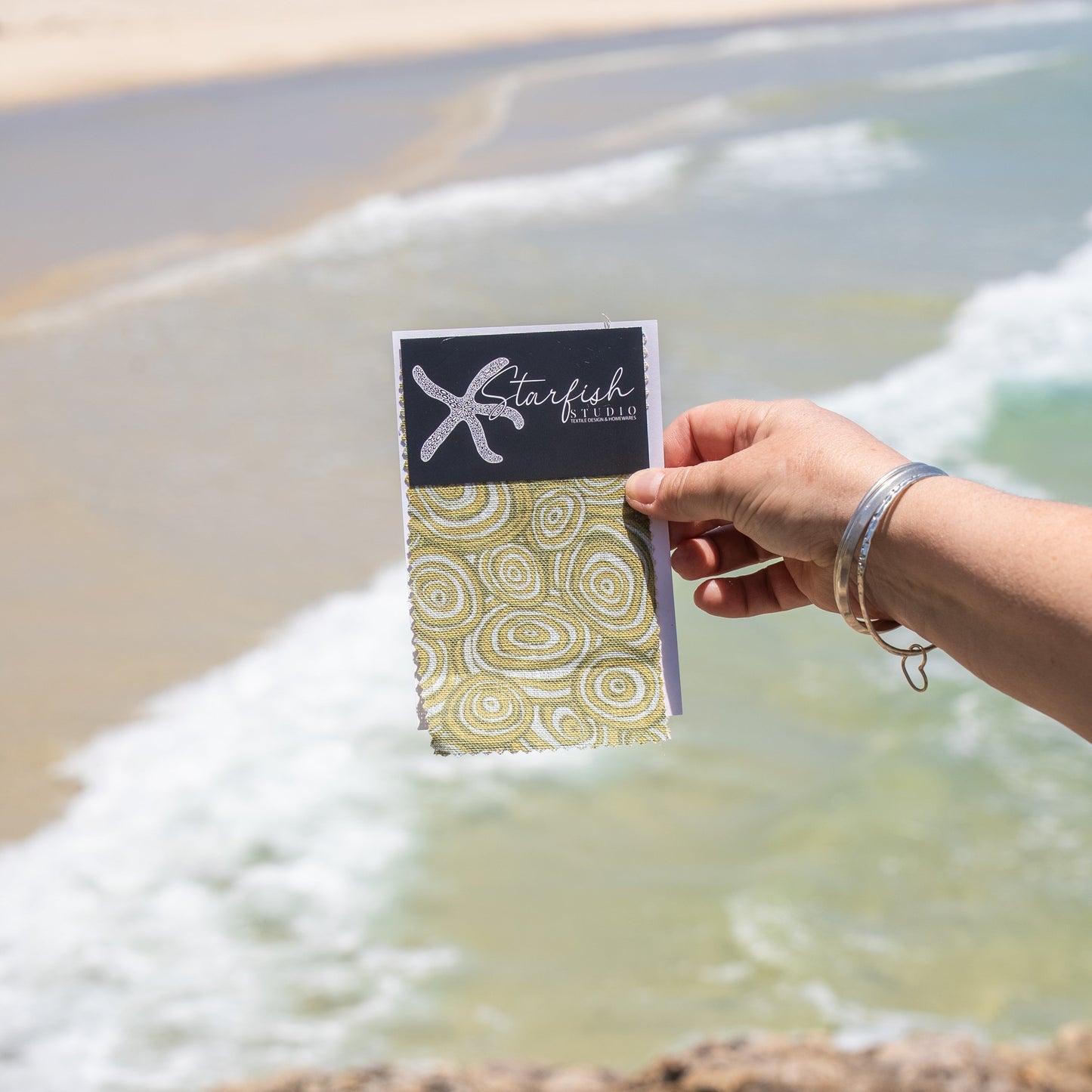 Linen Cushion Cover - Mangrove - Growth Rings