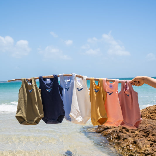 Baby Onesie - Whale  - White