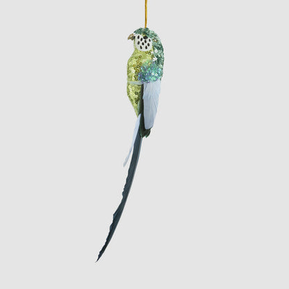 Green Budgie Christmas Decoration
