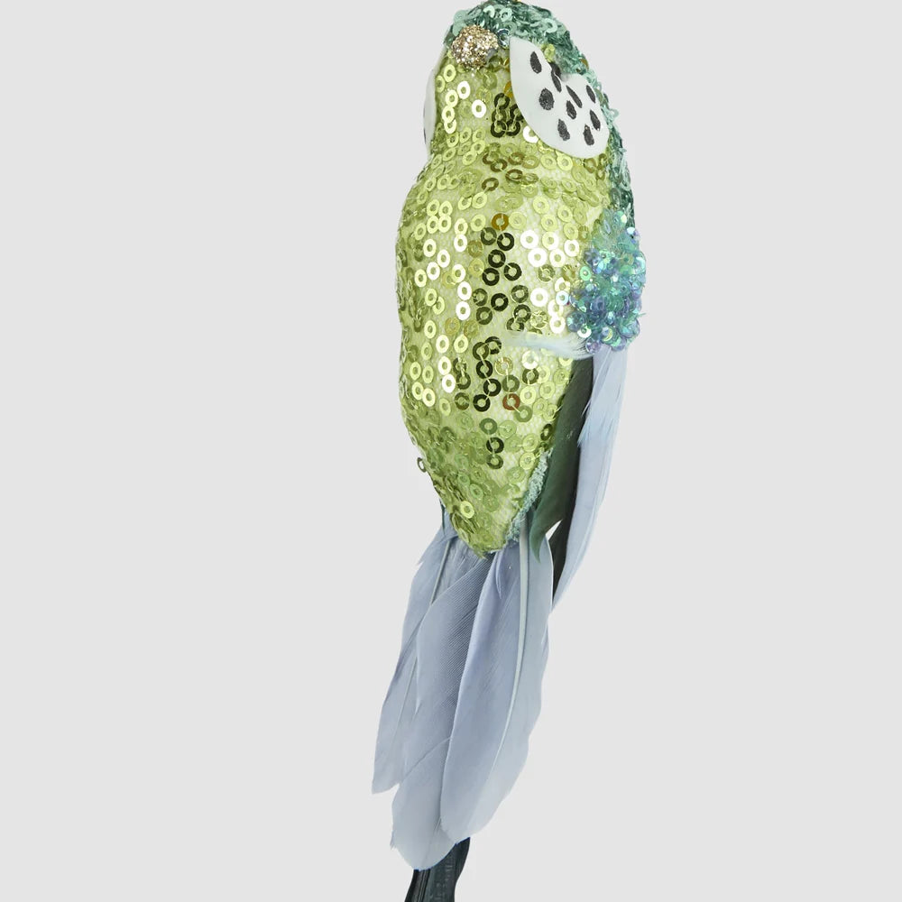Green Budgie Christmas Decoration