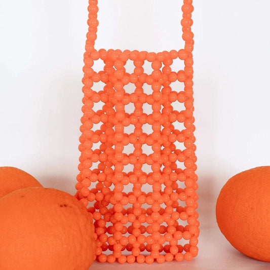 Beaded Phone bag - ORANGE
