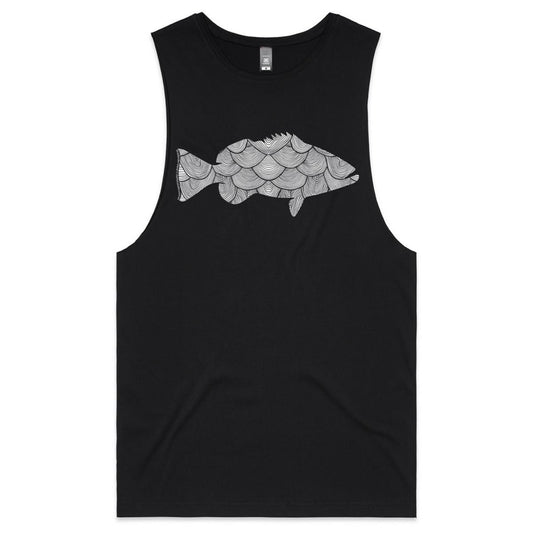 CUSTOM  Mens Tank FISH