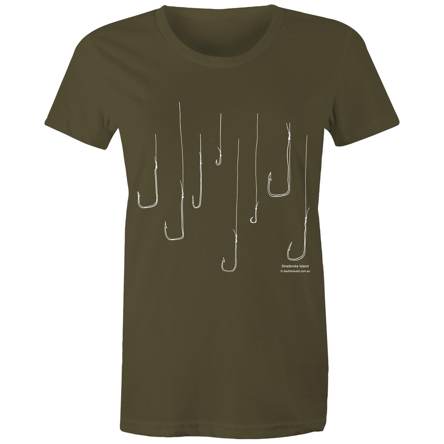 CUSTOM Ladies FISH HOOK T shirt